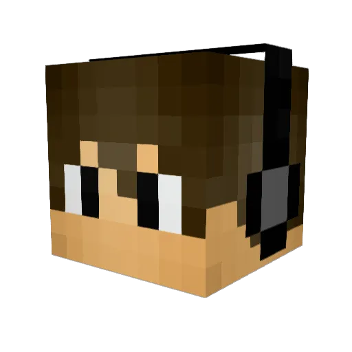 westernbilly Minecraft avatar head, 3D render