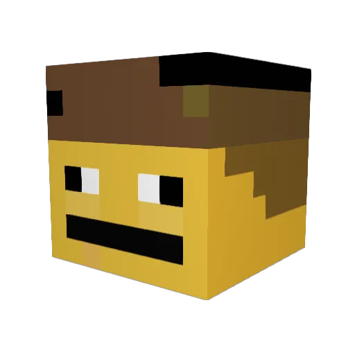 westlake Minecraft avatar head, 3D render