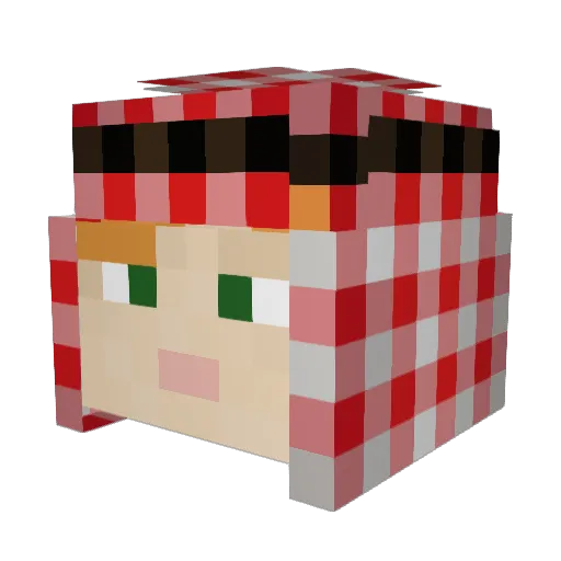 westmont Minecraft avatar head, 3D render