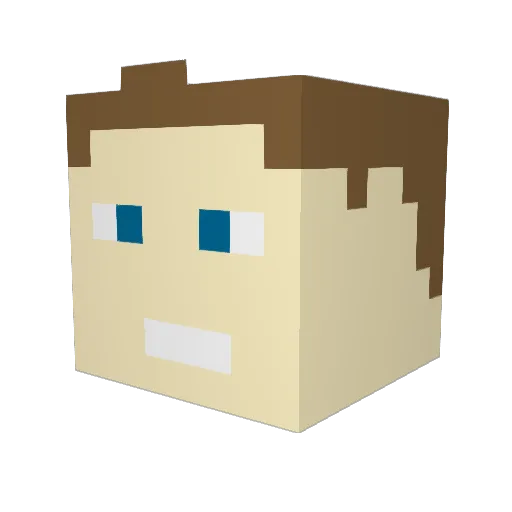 westthomas25 Minecraft avatar head, 3D render