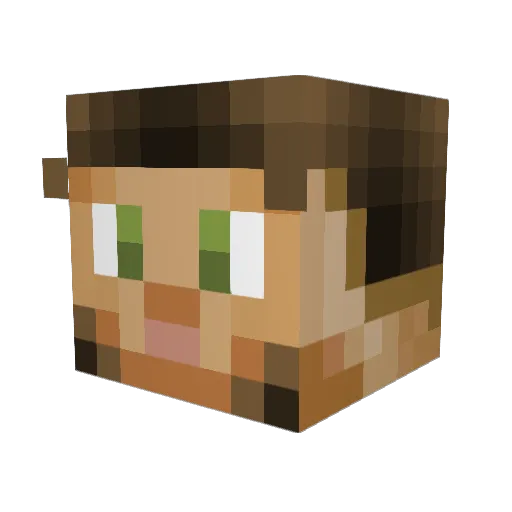 wetbeanzgam Minecraft avatar head, 3D render