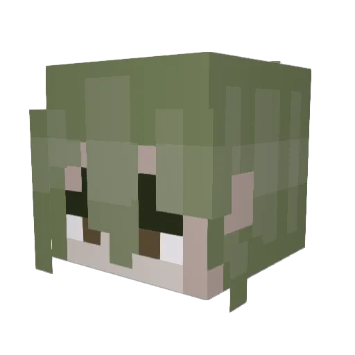 wetbossdemon Minecraft avatar head, 3D render