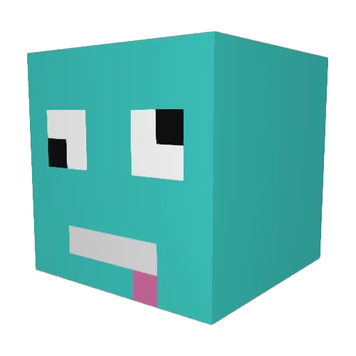 wethenerds Minecraft avatar head, 3D render