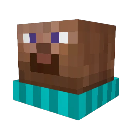 wetod Minecraft avatar head, 3D render
