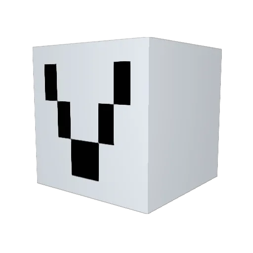 wetuu Minecraft avatar head, 3D render