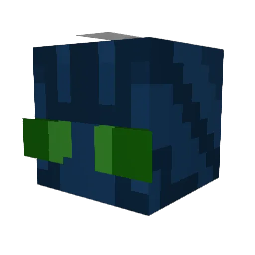 weve Minecraft avatar head, 3D render