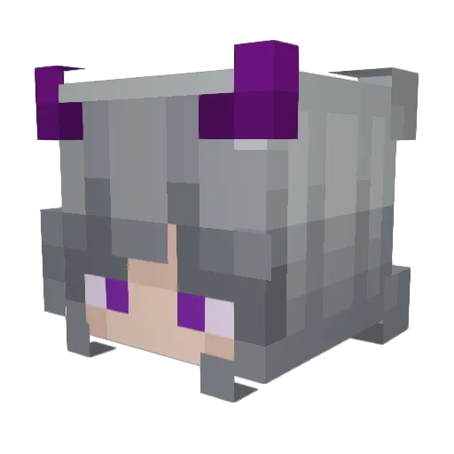 weviaa Minecraft avatar head, 3D render