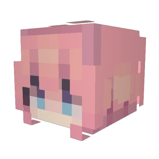 wewxxz Minecraft avatar head, 3D render