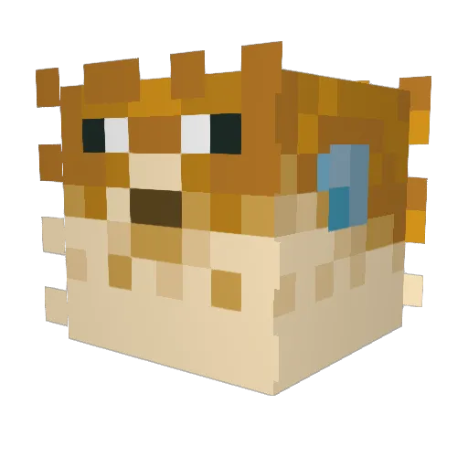 wfdf Minecraft avatar head, 3D render