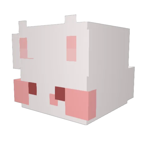wfere Minecraft avatar head, 3D render