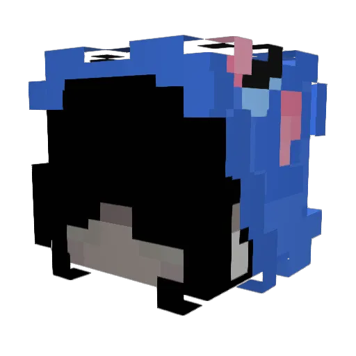 wfoi Minecraft avatar head, 3D render