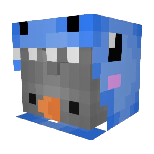 wfosPunPun Minecraft avatar head, 3D render