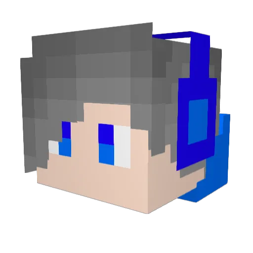 wghxcq Minecraft avatar head, 3D render