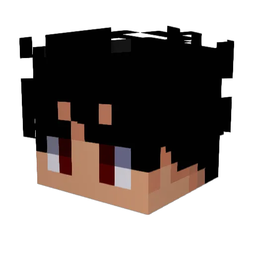 wgoz Minecraft avatar head, 3D render