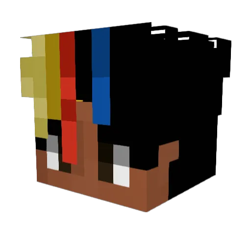 wgpowers Minecraft avatar head, 3D render