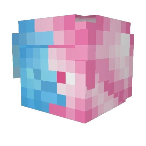 wgpt Minecraft avatar head, 3D render