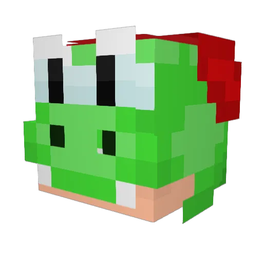wh0xx Minecraft avatar head, 3D render