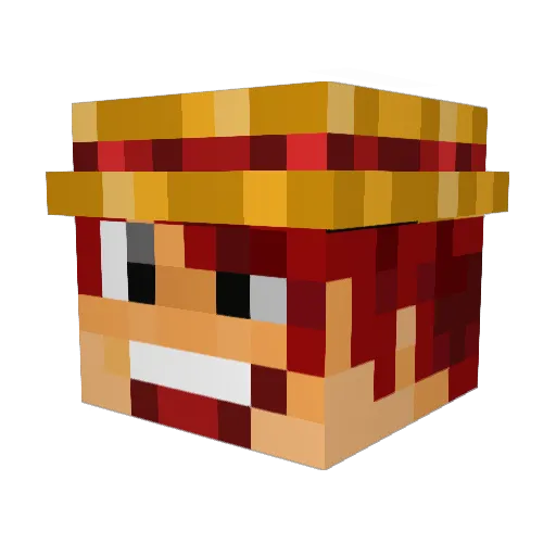 whYKay Minecraft avatar head, 3D render