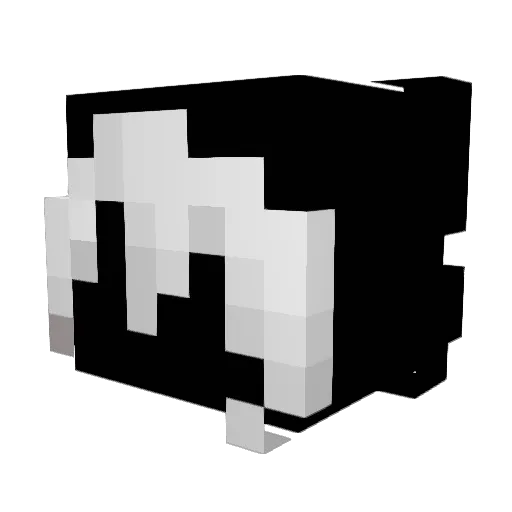 wh_l Minecraft avatar head, 3D render