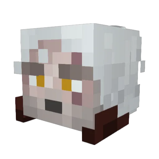whackx Minecraft avatar head, 3D render