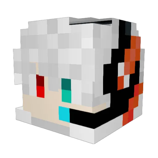 whalesideburn Minecraft avatar head, 3D render