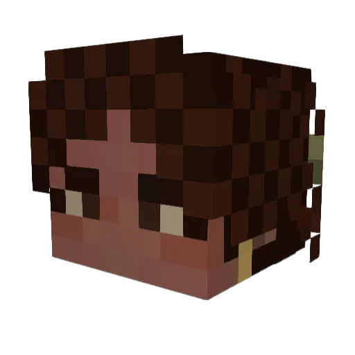whammi Minecraft avatar head, 3D render