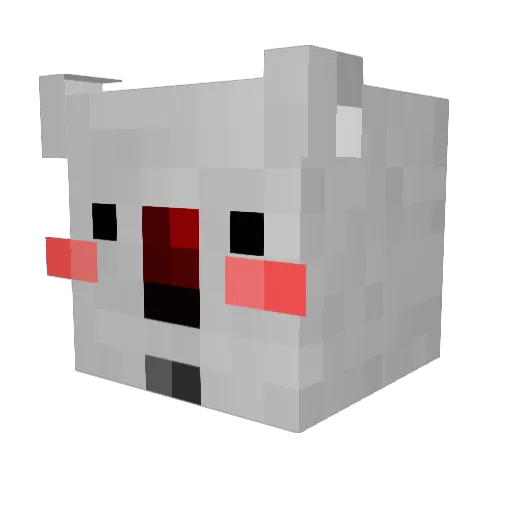 whanja Minecraft avatar head, 3D render