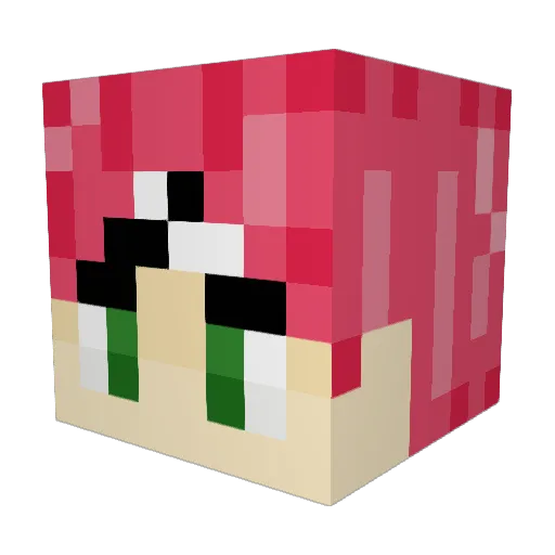 whansuay Minecraft avatar head, 3D render