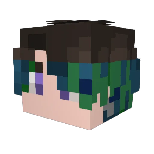 wharergod Minecraft avatar head, 3D render