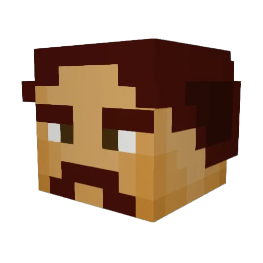 whargwan Minecraft avatar head, 3D render