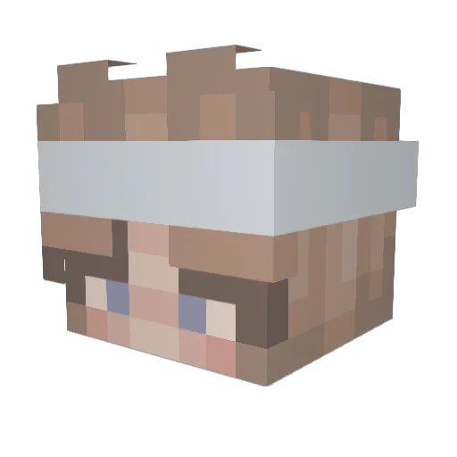 whatda2 Minecraft avatar head, 3D render