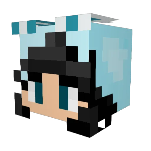 whatever42069 Minecraft avatar head, 3D render