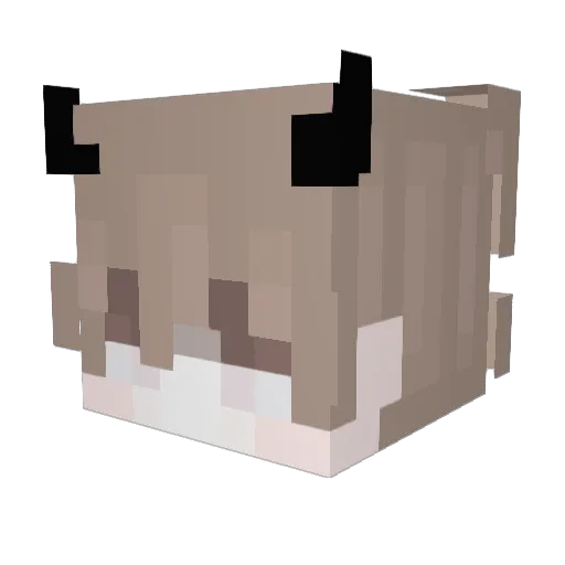 whateverkai Minecraft avatar head, 3D render