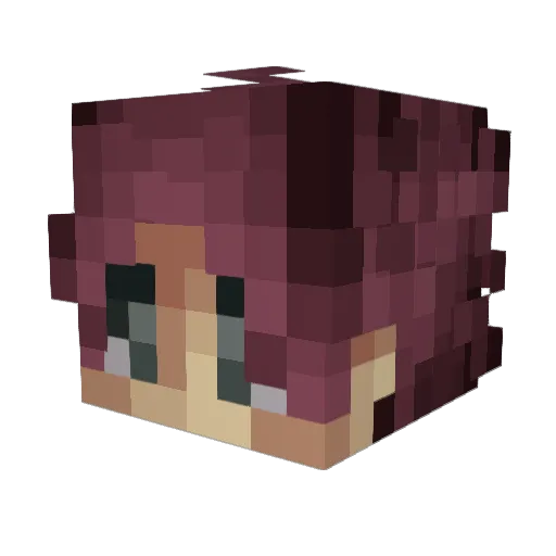 whateverrrrrrrr Minecraft avatar head, 3D render
