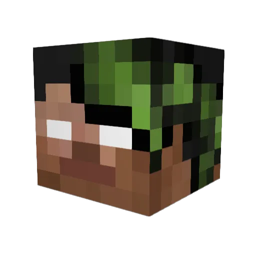 whathap Minecraft avatar head, 3D render