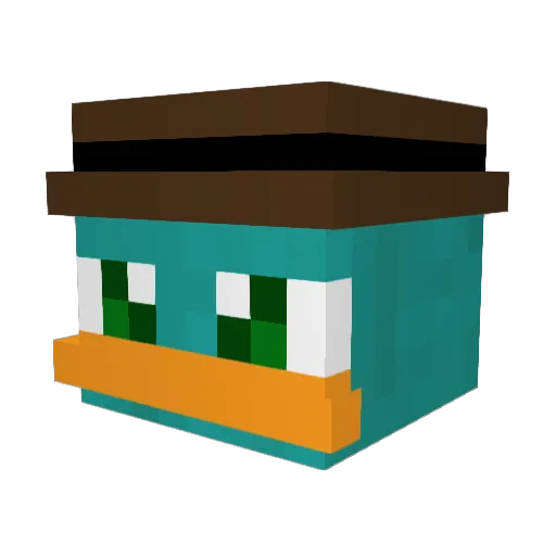 whathapp Minecraft avatar head, 3D render