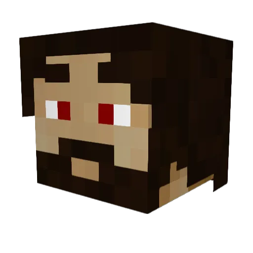 whatias Minecraft avatar head, 3D render
