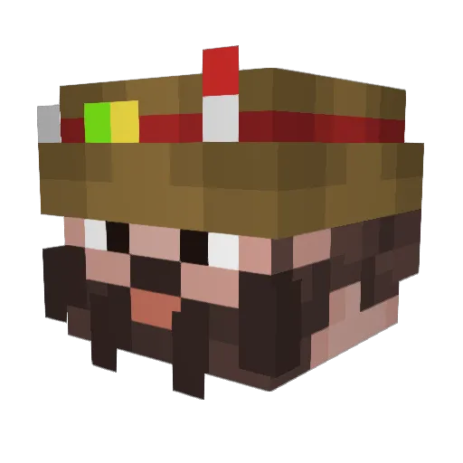 whatisparadiddle Minecraft avatar head, 3D render