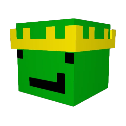 whatthe1 Minecraft avatar head, 3D render