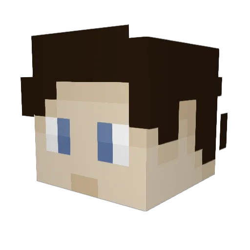 whatthebib Minecraft avatar head, 3D render