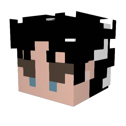 whatveer Minecraft avatar head, 3D render