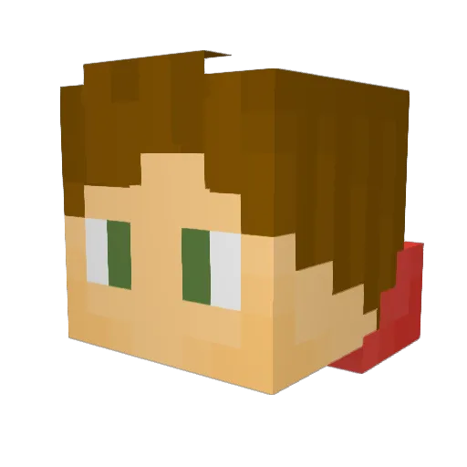 whdoso Minecraft avatar head, 3D render