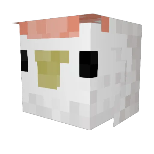 wheatfinch Minecraft avatar head, 3D render