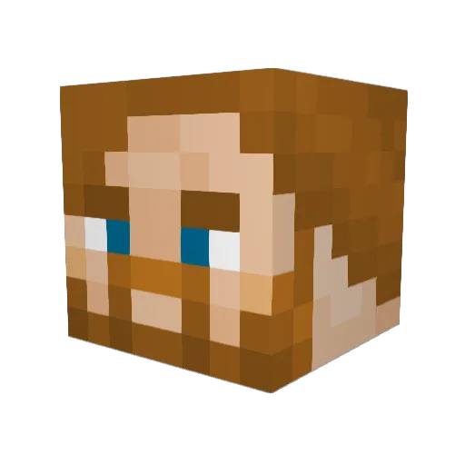 wheathan Minecraft avatar head, 3D render