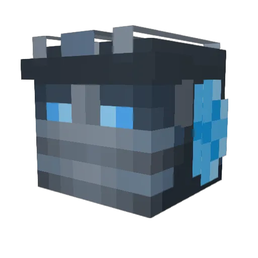 wheelios Minecraft avatar head, 3D render