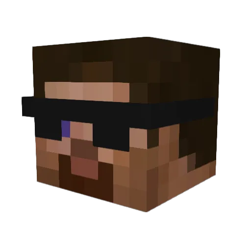 wheelk Minecraft avatar head, 3D render