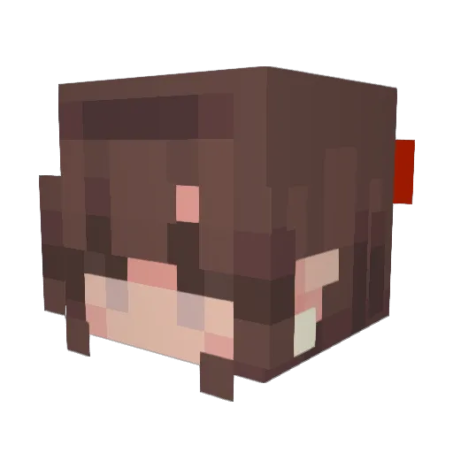 wheellover Minecraft avatar head, 3D render