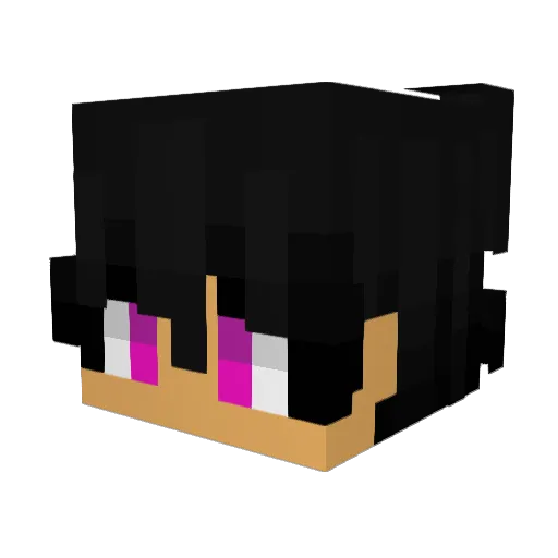 wheey Minecraft avatar head, 3D render