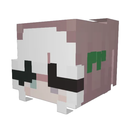 whegar Minecraft avatar head, 3D render