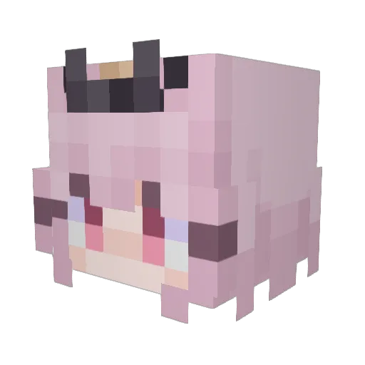whenyue Minecraft avatar head, 3D render